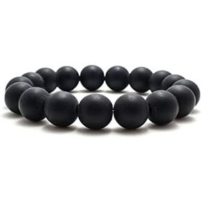 Matte Onyx Bracelet/Black Onyx Bracelet/Matte Stone Bracelet/Matte Stone Jewelry/Mens Beaded Bracelet 6mm Code- WAR9039 in Saudi Arabia