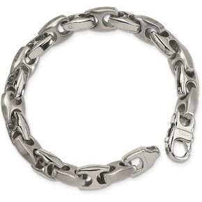 Black Bow Jewelry Men's 10mm Stainless Steel Anchor Link Chain Bracelet, 8.25 Inch in Kuwait