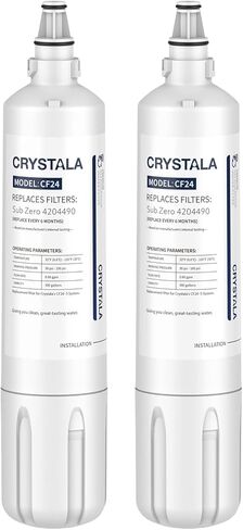 Crystala Filters 4204490 Water Filter Replacement for Sub-Zero 4204490, 4290510 Refrigerator Water Filter, 2 Pack in Saudi Arabia