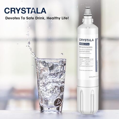 Crystala Filters 4204490 Water Filter Replacement for Sub-Zero 4204490, 4290510 Refrigerator Water Filter, 2 Pack in Saudi Arabia