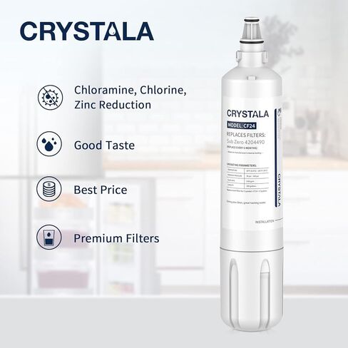 Crystala Filters 4204490 Water Filter Replacement for Sub-Zero 4204490, 4290510 Refrigerator Water Filter, 2 Pack in Saudi Arabia
