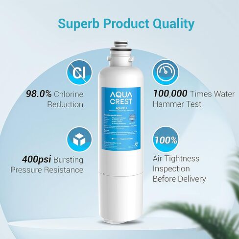 فلتر مياه للثلاجة من AQUA CREST 12033030، بديل لبوش الترا وضوح Pro BORPLFTR50،11025825،12028325،BORPLFTR55،WFC100MF، WFS200MF، عبوة واحدة in Saudi Arabia