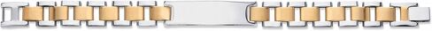 Palm Beach Jewelry Men's Stainless Steel Two Tone Bar Link Personalized ID Bracelet (11.5mm), 8.25 inches in Saudi Arabia