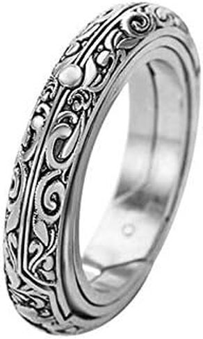 JewelBeauty الفلكية المجال الكرة الدائري النساء الرجال طوي الكونية البنصر زوجين مجوهرات أفضل هدية للحبيب (الفضة، 5.5) in Kuwait