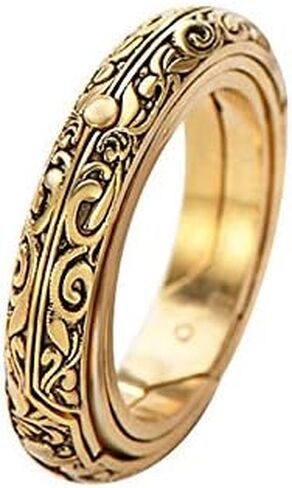 JewelBeauty Astronomical Sphere Ball Ring Women Mens Foldable Cosmic Finger Ring Couple Jewelry Best Gift for Lover (Silver, 5.5) in Saudi Arabia