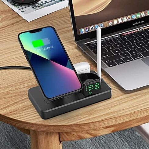 HATALKIN 36W Charger Stand Compatible with Apple Watch,iPhone 14/13/Pro/Pro Max/Mini,AirPods 3/Pro, Charging Station for Multiple Devices Holder Desk Dock (Mag Safe iWatch NOT Included) in Saudi Arabia