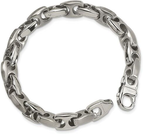 Black Bow Jewelry Men's 10mm Stainless Steel Anchor Link Chain Bracelet, 8.25 Inch in Saudi Arabia