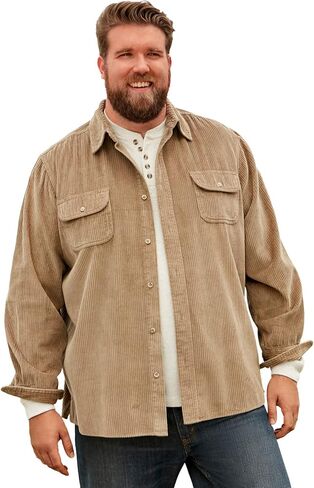KingSize Men's Big & Tall Long-Sleeve Corduroy Shirt in Kuwait