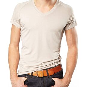 Mr. Davis Men's Bamboo Viscose Traditional Cut V Neck Undershirt 6 Pack in Saudi Arabia