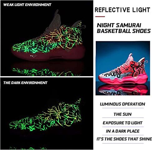 Hopelong High Upper Mens Basketball Shoes Breathable Non Slip Outdoor Sneakers Cushioning Workout Shoes High Collar Basketball Shoes for Boys Coolest Basketball Shoe with Buttons (Size 5-11) in Saudi Arabia