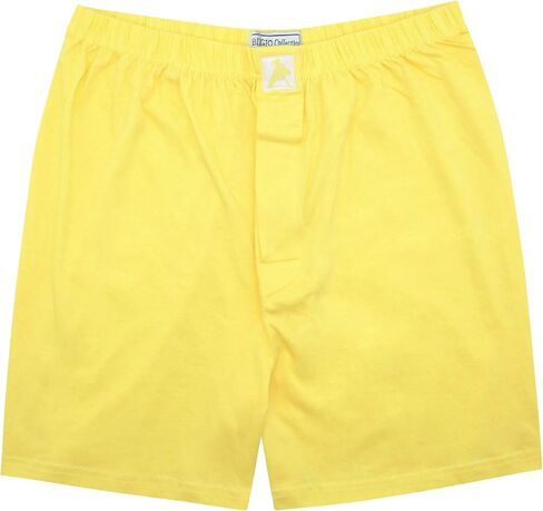 Biagio Mens Solid Light Gold Color BOXER 100% Knit Cotton Shorts in Saudi Arabia
