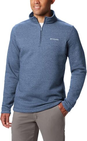 Columbia Men's Great Hart Mountain III Half Zip, Bluestone Heather, Large in Saudi Arabia