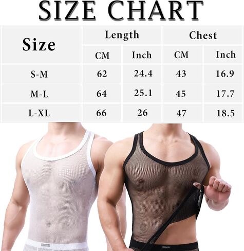 YOOBNG Sexy Men's T-Shirt Mesh Fishnet Sleeveless Undershirt Hollow Out Tank Top in Saudi Arabia