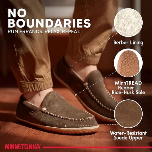 Minnetonka Men's Tilden Moccasin Slippers in Saudi Arabia