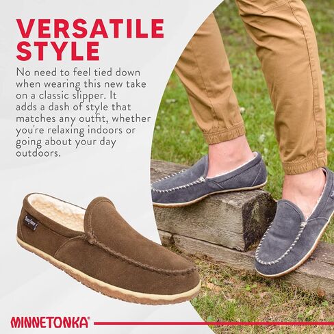 Minnetonka Men's Tilden Moccasin Slippers in Saudi Arabia