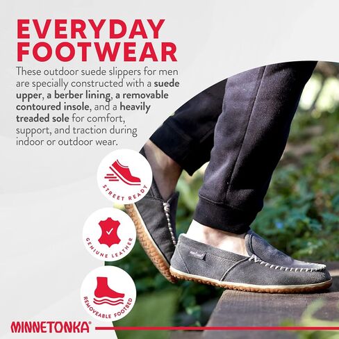 Minnetonka Men's Tilden Moccasin Slippers in Saudi Arabia