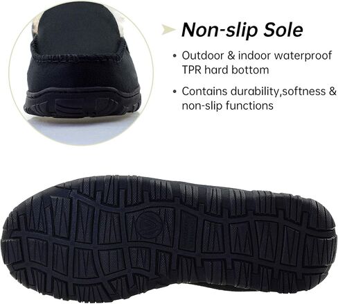 Vonair Mens Moccasin Slippers Indoor Outdoor Slip on Warm House Shoes Breathable Moccasins for Men in Saudi Arabia