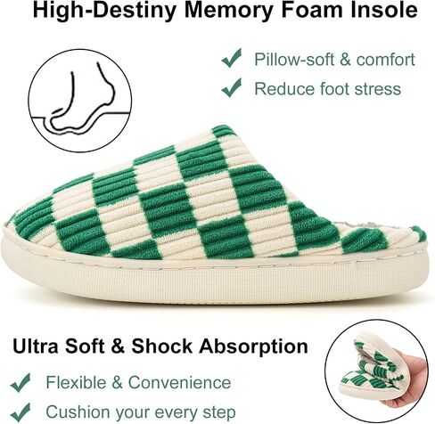 Guyarns House Slippers for Women & Men - Fuzzy, Casual Indoor/Outdoor Shoes with Memory Foam & Faux Fur Lining in Saudi Arabia