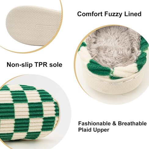Guyarns House Slippers for Women & Men - Fuzzy, Casual Indoor/Outdoor Shoes with Memory Foam & Faux Fur Lining in Saudi Arabia