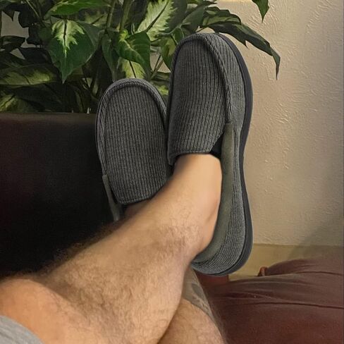 ULTRAIDEAS Men's Carver Slippers Moc Loafer House Shoes Memory Foam in Kuwait