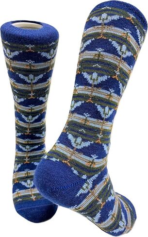 Alpaca Wool Designer Socks are Cozy, Warm & Colorful - Tulip Stripe in Kuwait