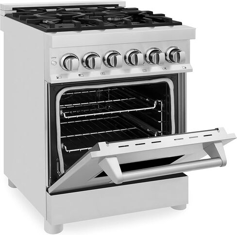 ZLINE 24" 2.8 cu. ft. Dual Fuel Range with Gas Stove and Electric Oven with Color Options (RA24) (Stainless Steel) in Saudi Arabia