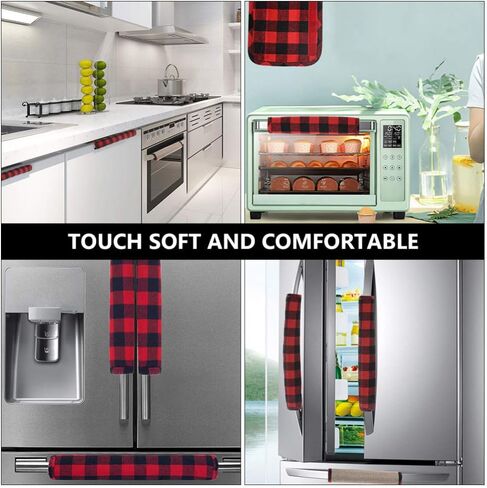 Beaupretty 3pcs Christmas Refrigerator Handle Cover Microwave Oven Dishwasher Fridge Door Handle Covers Kitchen Appliance Handle Covers Protector Kitchen Xmas Decorations in Kuwait