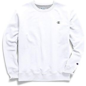 Champion Mens Big and Tall Fleece Sweatshirt, 4XL, White in Saudi Arabia
