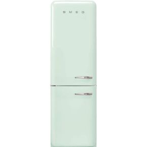 Smeg FAB32 50's Retro Style Aesthetic Bottom Freezer Refrigerator with 11.17 Cu Total Capacity, Multiflow Cooling System, Adjustable Glass Shelves 24-Inches, Pastel Green Left Hand Hinge in Kuwait