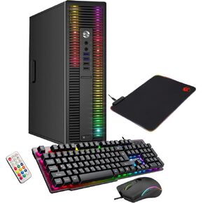 Custom Built RGB Lights PC - HP ProDesk Desktop Computer Intel Core i5 4570 Quad-Core Processor 8GB RAM 512GB SSD Windows 10 Pro Wi-Fi Gaming PC Keyboard & Mouse (Renewed) in Saudi Arabia