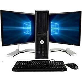 DELL Optiplex Windows 10, Core 2 Duo 3.0GHz, 8GB, 1TB, with Dual 19in LCD Monitors (Brands may vary) (Renewed)'] in Kuwait
