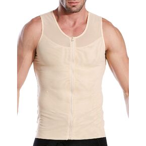 NonEcho الرجال ملابس داخلية ضغط القمصان الداخلية التخسيس الجسم المشكل الخصر المدرب تانك سترة علوية مع سحاب in Kuwait
