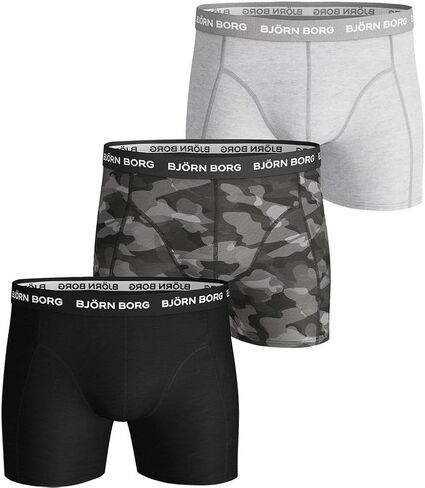 Bjorn Borg Men's Ess 3P Boxers - Black/Grey/Camo - XL in Saudi Arabia