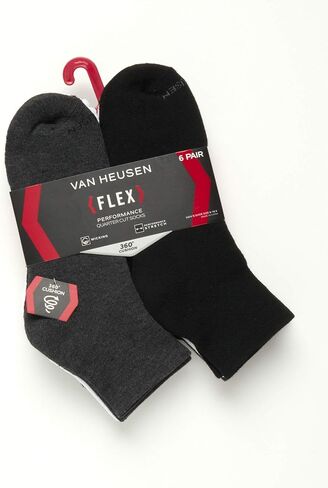 Van Heusen Men's Athletic Quarter Cut Socks (6 Pack) in Kuwait