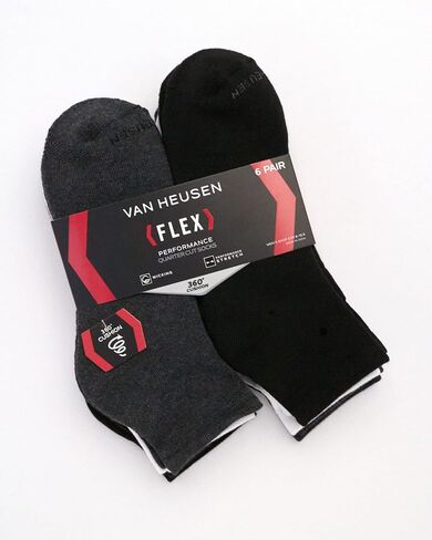 Van Heusen Men's Athletic Quarter Cut Socks (6 Pack) in Kuwait