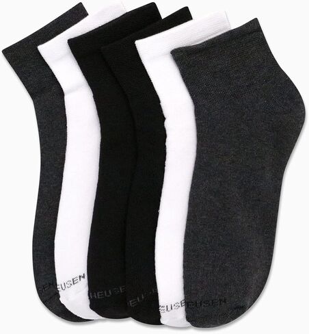 Van Heusen Men's Athletic Quarter Cut Socks (6 Pack) in Kuwait