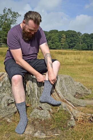 12 Pairs Mens Wool Boot Socks | Sock Snob | Breathable Warm Hiking Socks in Kuwait