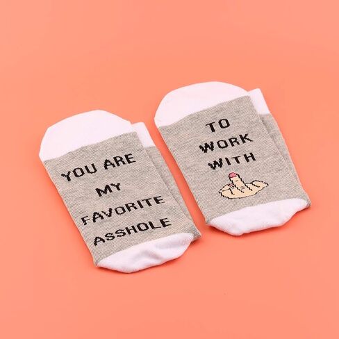 LEVLO Funny Coworker Appreciation Gifts Favotire Asshole/Bitch To Work With Socks for Colleague Manager Boss in Kuwait