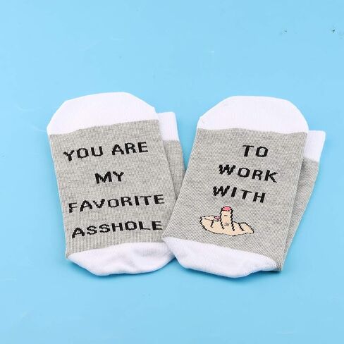 LEVLO Funny Coworker Appreciation Gifts Favotire Asshole/Bitch To Work With Socks for Colleague Manager Boss in Kuwait
