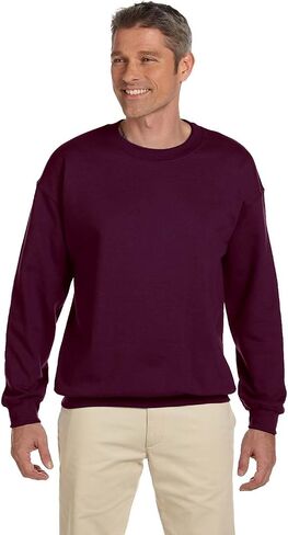 Gildan Men's Heavyweight Waistband Sweatshirt, Maroon, XL in Saudi Arabia