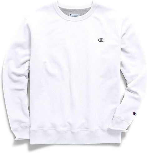 Champion Mens Big and Tall Fleece Sweatshirt, 4XL, White in Saudi Arabia
