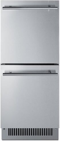 Summit Appliance ADRD15 15" Wide 2-Drawer All-Refrigerator, ADA Compliant, Panel-ready Drawer Fronts, Interior Lighting, Digital Display, Digital thermostat, No-frost Operation, 2.8 cu.ft Capacity in Saudi Arabia