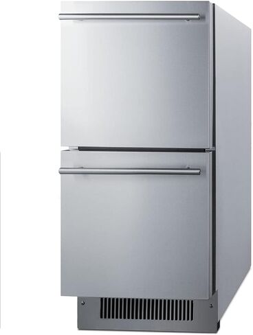 Summit Appliance ADRD15 15" Wide 2-Drawer All-Refrigerator, ADA Compliant, Panel-ready Drawer Fronts, Interior Lighting, Digital Display, Digital thermostat, No-frost Operation, 2.8 cu.ft Capacity in Saudi Arabia