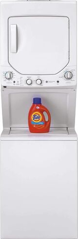 GE GUD24GSSMWW Unitized Spacemaker 2.3 Washer with Stainless Steel Basket and 4.4 Cu. Ft. Capacity Gas Dryer, White in Saudi Arabia