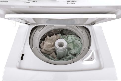 GE GUD24GSSMWW Unitized Spacemaker 2.3 Washer with Stainless Steel Basket and 4.4 Cu. Ft. Capacity Gas Dryer, White in Saudi Arabia