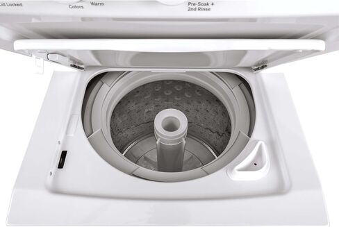 GE GUD24GSSMWW Unitized Spacemaker 2.3 Washer with Stainless Steel Basket and 4.4 Cu. Ft. Capacity Gas Dryer, White in Saudi Arabia