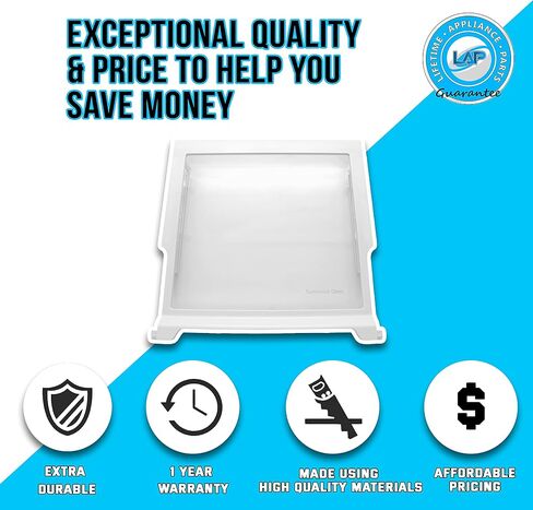 رف زجاجي مطور مدى الحياة W10276341 متوافق مع ثلاجة ويرلبول - WPW10276341 in Saudi Arabia