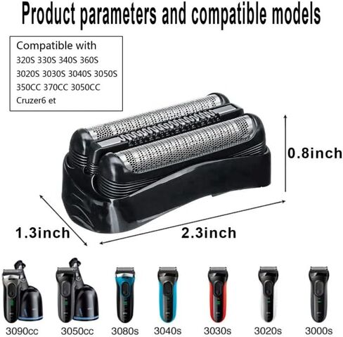 21B Shaver Replacement Head,Compatible with Braun Series 3 Replacement Head,Suitable for 301S, 310S, 320S, 3010S, 3020S, 3050cc,3090CC and Other Models. in Saudi Arabia