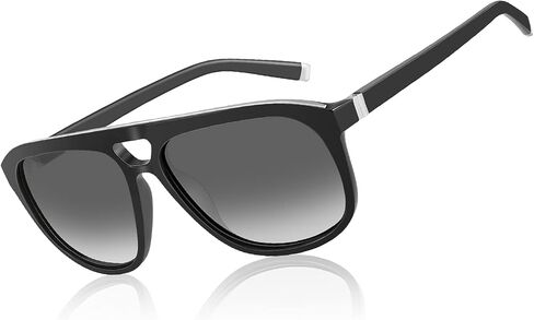 ZENOTTIC Aviator Sunglasses for Men Polarized UV Protection Square Fashion Double Bridge Retro Pilot Sun Glasses Oversized in Saudi Arabia