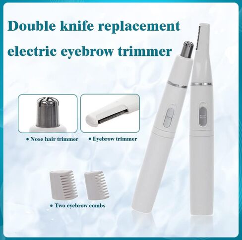 ماكينة تشذيب الحواجب الكهربائية 2 في 1 لتشذيب الحواجب وتشذيب الحواجب وشعر الأنف وجهاز إزالة الشعر وتوفير الطاقة ومريح in Kuwait